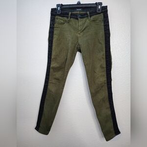 Hudson LEELOO Women's Super Skinny

Crop Jeans Green w❘ Black Stripes Size 28
